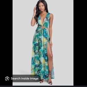 Bebe Tropical Maxi Dress